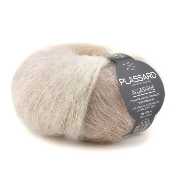 Plassard - Algashine - alpaca/silke garn - Beige (03) - 25g
