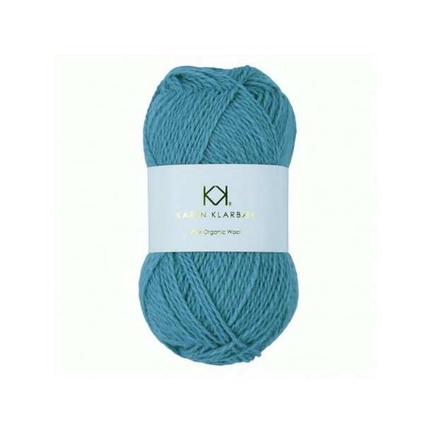 Karen Klarbk - Pure Organic Wool - uldgarn - Aqua Blue 2022 - 50g
