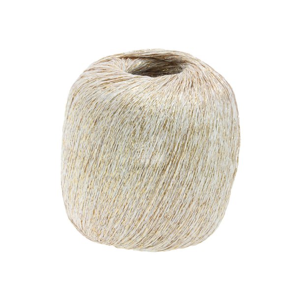 Lana Grossa - Brillino - Glimmer/Effektgarn - Hvid/Guld (09) - 25g