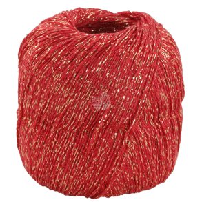 Lana Grossa - Brillino - Glimmer/Effektgarn - Tomatrd/Guld (40) - 25g