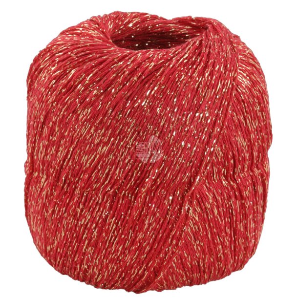Lana Grossa - Brillino - Glimmer/Effektgarn - Tomatrd/Guld (40) - 25g
