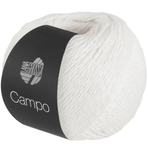 Lana Grossa - Campo - bomuld/hrgarn - Hvid (0001) - 50g