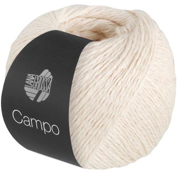 Lana Grossa - Campo - bomuld/hrgarn - Creme (0002) - 50g