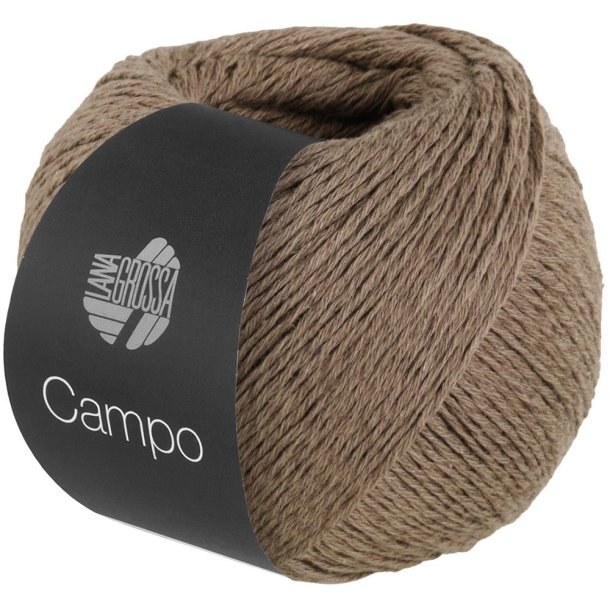 Lana Grossa - Campo - bomuld/hrgarn - Grbrun (0023) - 50g