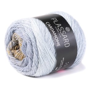 Plassard - Cardamome - cashmere/merino uldgarn - Bl/Karry (20) - 100g