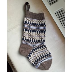 PetiteKnit - Lderstrop til Julesok - Mrkebrun