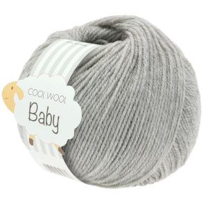 Lana Grossa - Cool Wool Baby - merino uldgarn - Lysegr Meleret (206) - 50g
