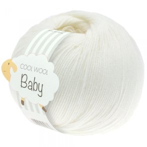 Lana Grossa - Cool Wool Baby - merino uldgarn - Hvid (207) - 50g