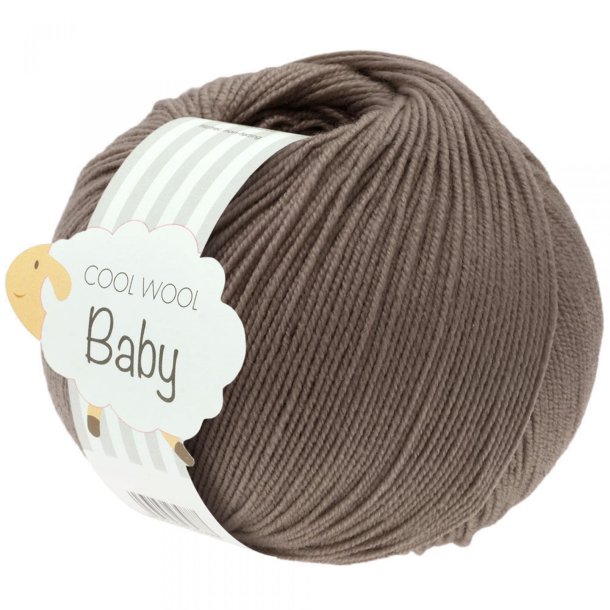 Lana Grossa - Cool Wool Baby - merino uldgarn - Grbrun (211) - 50g