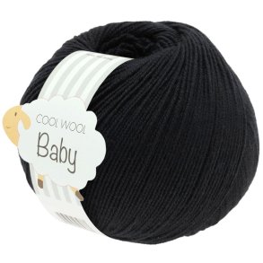 Lana Grossa - Cool Wool Baby - merino uldgarn - Sort (278) - 50g