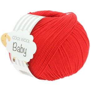 Lana Grossa - Cool Wool Baby - merino uldgarn - Rd (293) - 50g