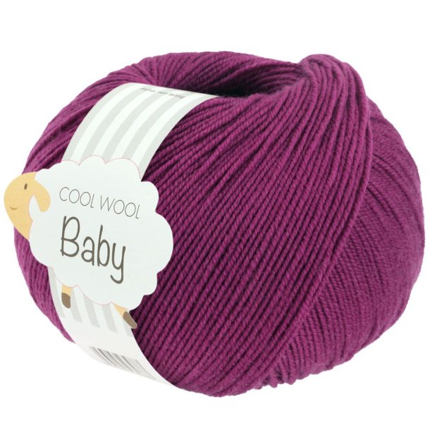 Lana Grossa - Cool Wool Baby - merino uldgarn - Rdviolet (296) - 50g