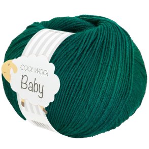 *Lana Grossa - Cool Wool Baby - merino uldgarn - Mrkegrn (320) - 50g