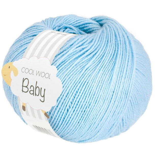 *Lana Grossa - Cool Wool Baby - merino uldgarn - Pastelbl (321) - 50g
