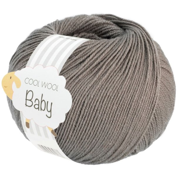 Lana Grossa - Cool Wool Baby - merino uldgarn - Perlegr (324) - 50g