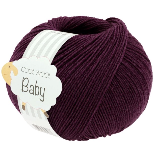 Lana Grossa - Cool Wool Baby - merino uldgarn - Burgunder (329) - 50g