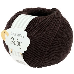 Lana Grossa - Cool Wool Baby - merino uldgarn - Sortbrun (333) - 50g