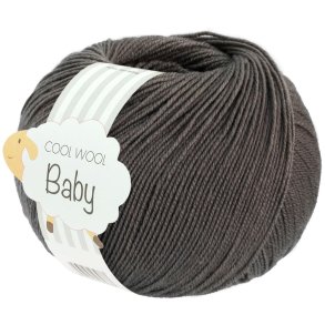 Lana Grossa - Cool Wool Baby - merino uldgarn - Mrkegr Meleret (334) - 50g