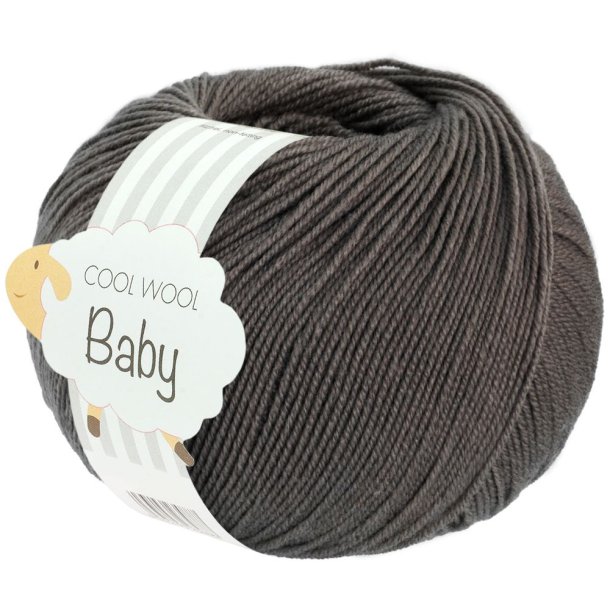 Lana Grossa - Cool Wool Baby - merino uldgarn - Mrkegr Meleret (334) - 50g