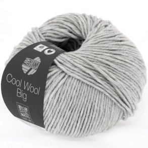 Lana Grossa - Cool Wool Big - Merino uldgarn - Lysegr� meleret (616) - 50g