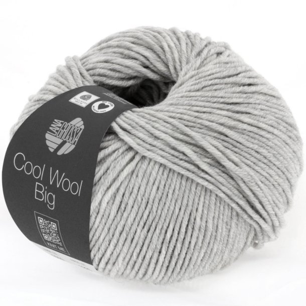 Lana Grossa - Cool Wool Big - Merino uldgarn - Lysegr� meleret (616) - 50g