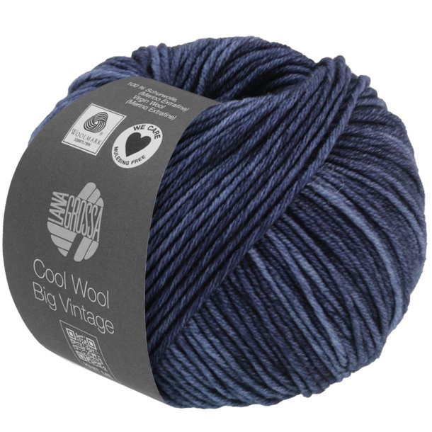 Lana Grossa - Cool Wool Big Vintage - merino uldgarn - Mrkebl (7166) - 50g