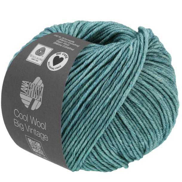 Lana Grossa - Cool Wool Big Vintage - merino uldgarn - Petrol (7167) - 50g