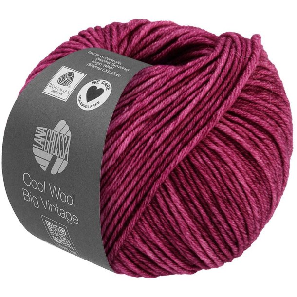 Lana Grossa - Cool Wool Big Vintage - merino uldgarn - Indisk Rd (7177) - 50g