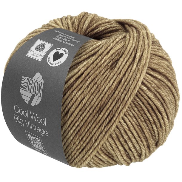 Lana Grossa - Cool Wool Big Vintage - merino uldgarn - Sandbeige (7182) - 50g