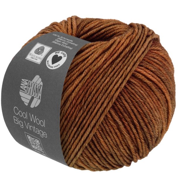 Lana Grossa - Cool Wool Big Vintage - merino uldgarn - Ddyrbrun (7183) - 50g
