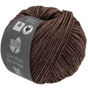 Lana Grossa - Cool Wool Big Vintage - merino uldgarn - Mrkebrun (7184) - 50g