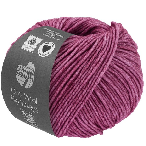 Lana Grossa - Cool Wool Big Vintage - merino uldgarn - Pink (7189) - 50g