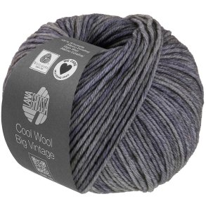 Lana Grossa - Cool Wool Big Vintage - merino uldgarn - Mrkegr (7191) - 50g
