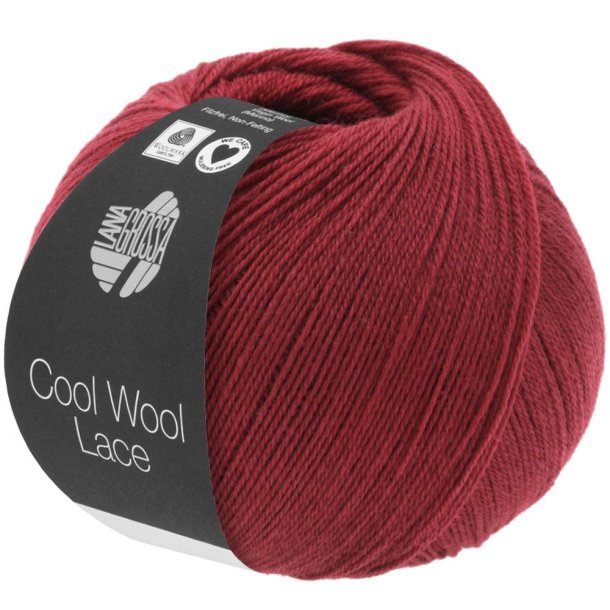 *Lana Grossa - Cool Wool Lace - merino uldgarn - Bordeaux (20) - 50g