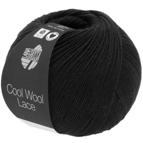 Lana Grossa - Cool Wool Lace - merino uldgarn - Sort (24) - 50g