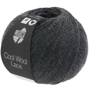 Lana Grossa - Cool Wool Lace - merino uldgarn - Antracit (25) - 50g