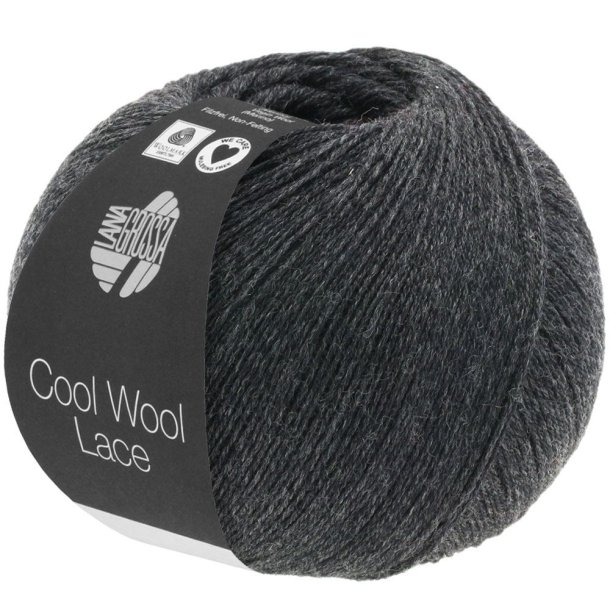 Lana Grossa - Cool Wool Lace - merino uldgarn - Antracit (25) - 50g
