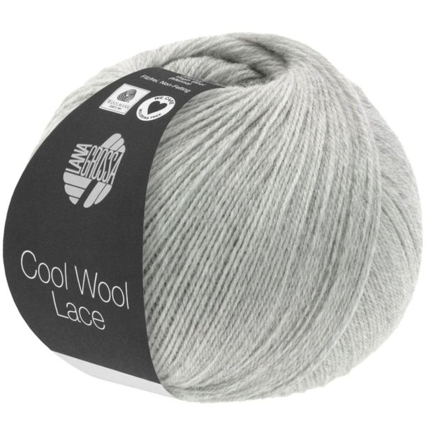 Lana Grossa - Cool Wool Lace - merino uldgarn - Lysegr (27) - 50g