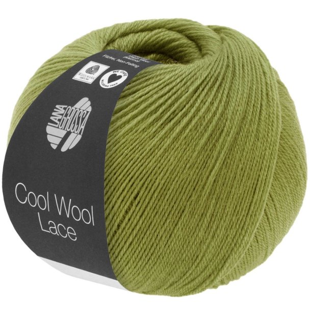 *Lana Grossa - Cool Wool Lace - merino uldgarn - Oliven (38) - 50g