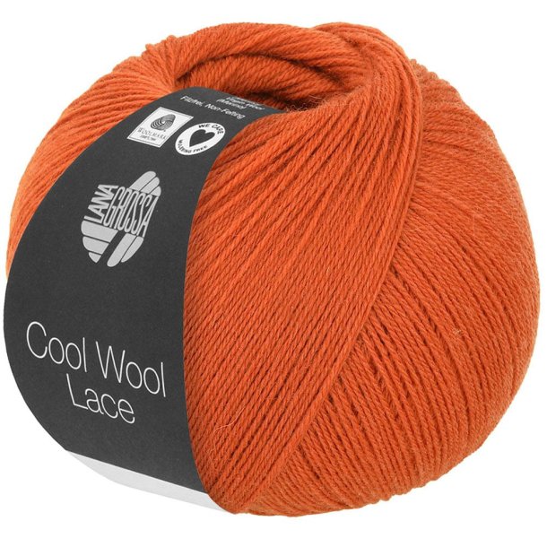 *Lana Grossa - Cool Wool Lace - merino uldgarn - Rust (45) - 50g