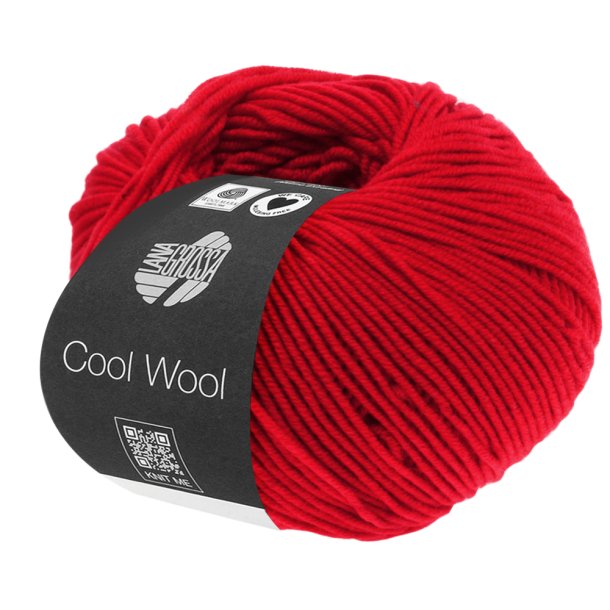 Lana Grossa - Cool Wool - Merino uldgarn - Refleksrd (417) - 50g