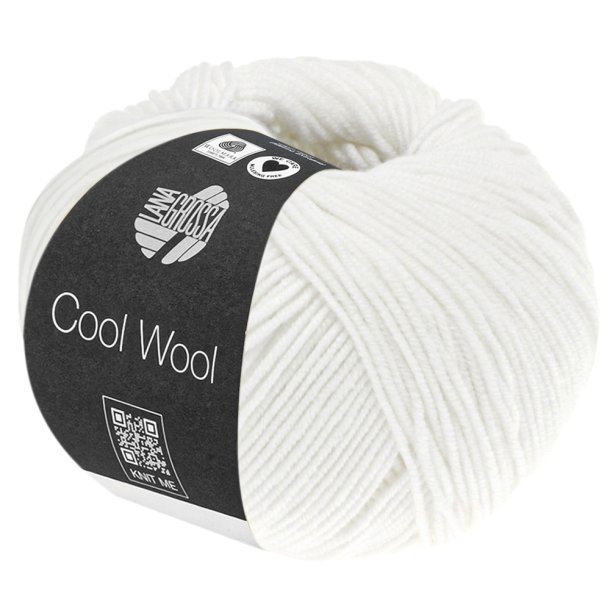 Lana Grossa - Cool Wool - Merino uldgarn - Hvid (431) - 50g