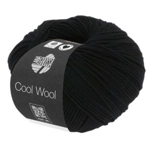 Lana Grossa - Cool Wool - Merino uldgarn - Sort (433) - 50g