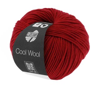 Lana Grossa - Cool Wool - Merino uldgarn - Mrk Rd (514) - 50g