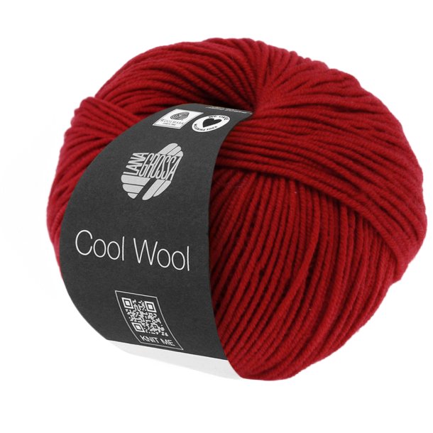 Lana Grossa - Cool Wool - Merino uldgarn - Mrk Rd (514) - 50g