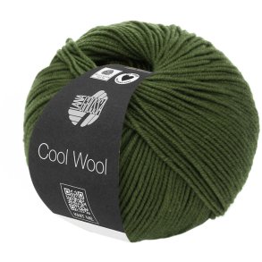 Lana Grossa - Cool Wool - Merino uldgarn - Mrk Oliven (2042) - 50g