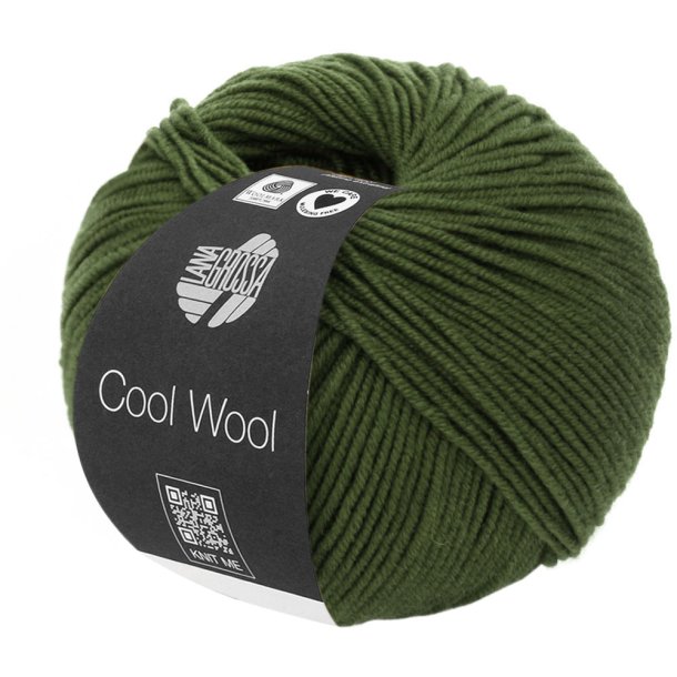 Lana Grossa - Cool Wool - Merino uldgarn - Mrk Oliven (2042) - 50g