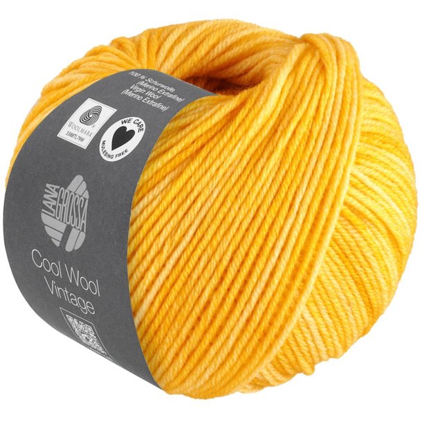 Lana Grossa - Cool Wool Vintage - merino uldgarn - Gul (7376) - 50g