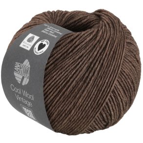 Lana Grossa - Cool Wool Vintage - merino uldgarn - Mrkebrun (7384) - 50g