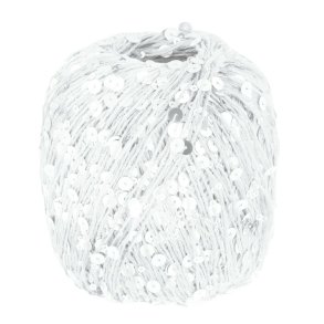 Lana Grossa - Cosmo - Effektgarn med pailletter - Hvid 01 - 100g